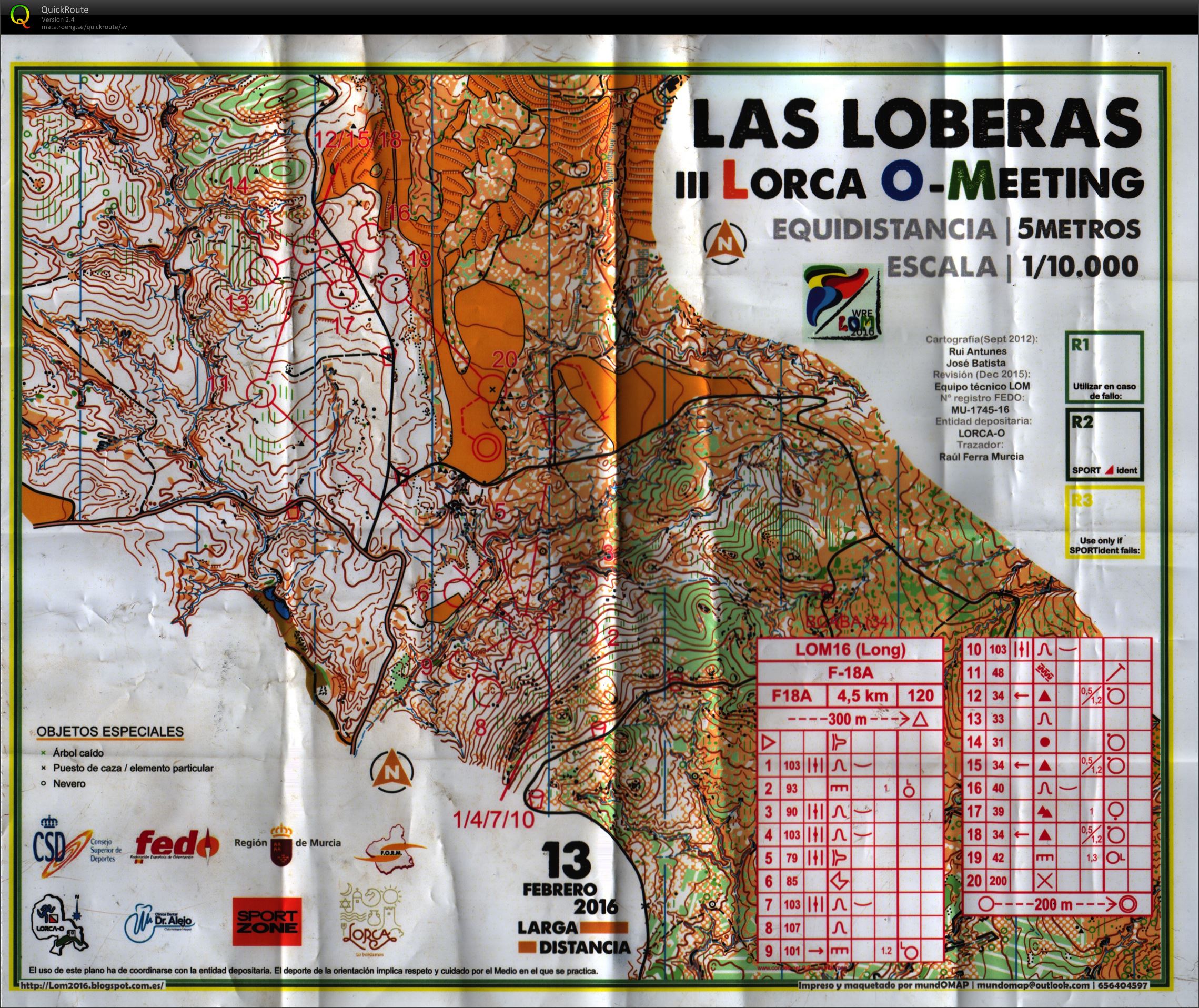 Lorca O-meeting - långdistans (2016-02-13)