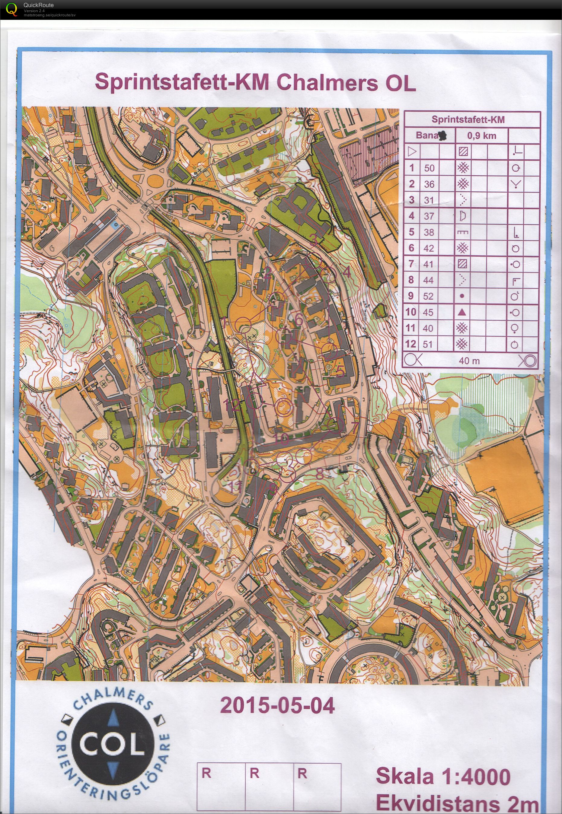 Col SprintstafettKM sträcka 1 (2015-05-04)